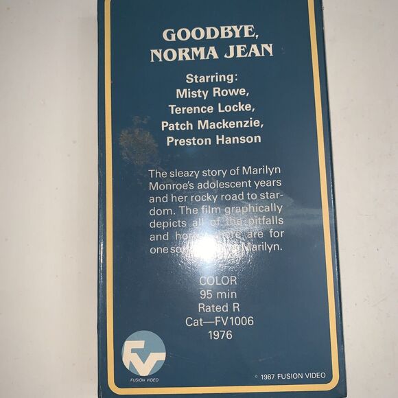 Goodbye Norma Jean VHS Sealed Misty Rowe Marilyn Monroe Vintage Movie - Picture 3 of 5